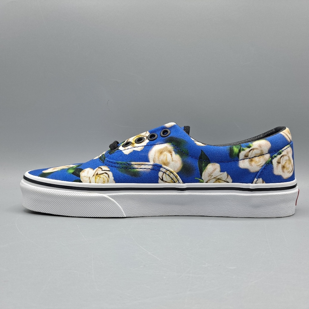 New Vans Era Romantic Floral Lapis Blue and White Flower Women's Size 8 - Picture 4 of 9